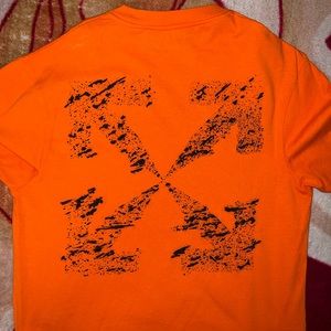 Off-White Paint Splatter Logo T Shirt